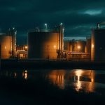 "Oil refinery in Iran producing motor gasoline to address fuel shortage."